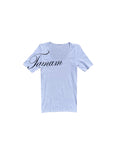 white tamam tee