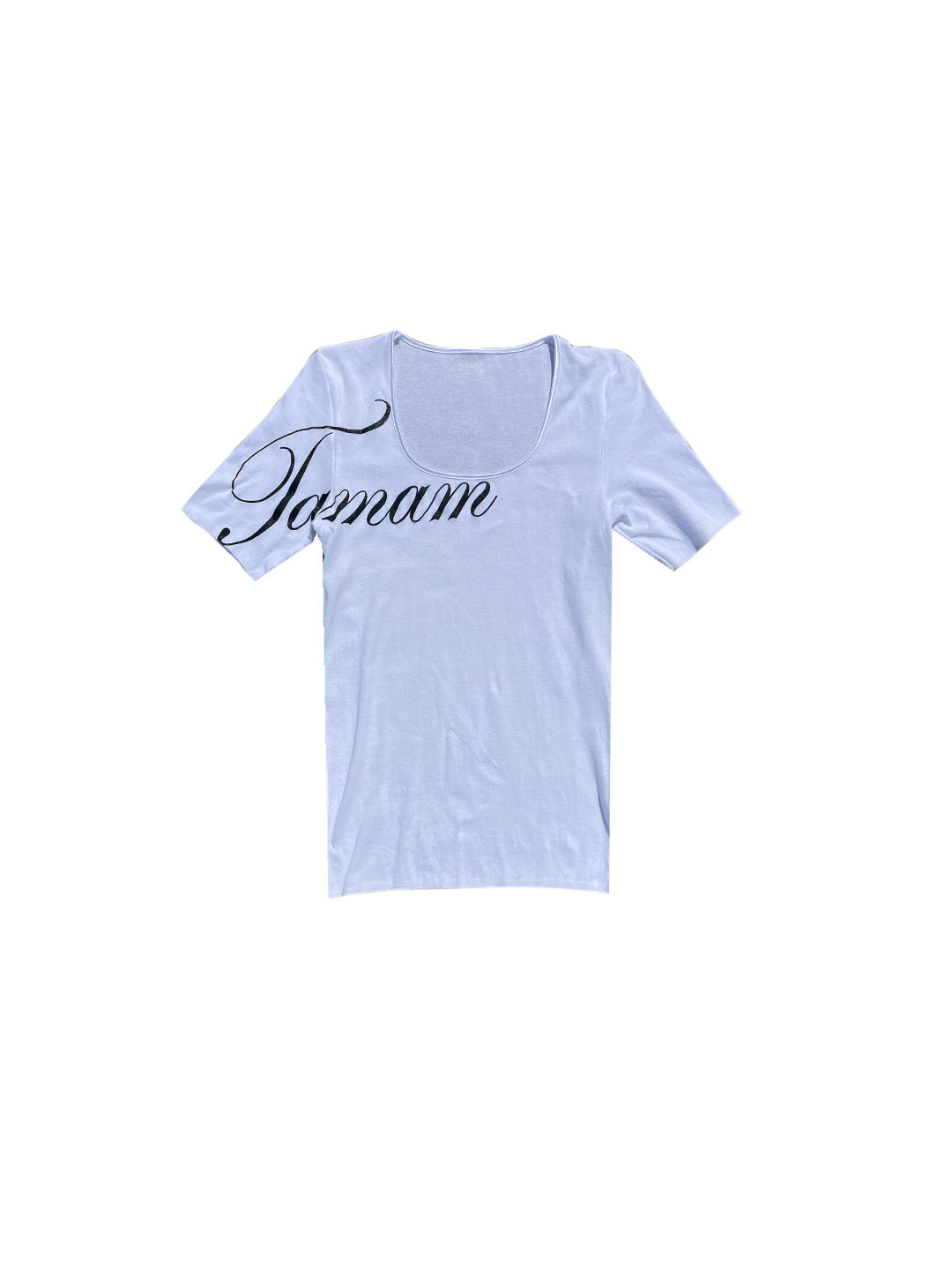 white tamam tee